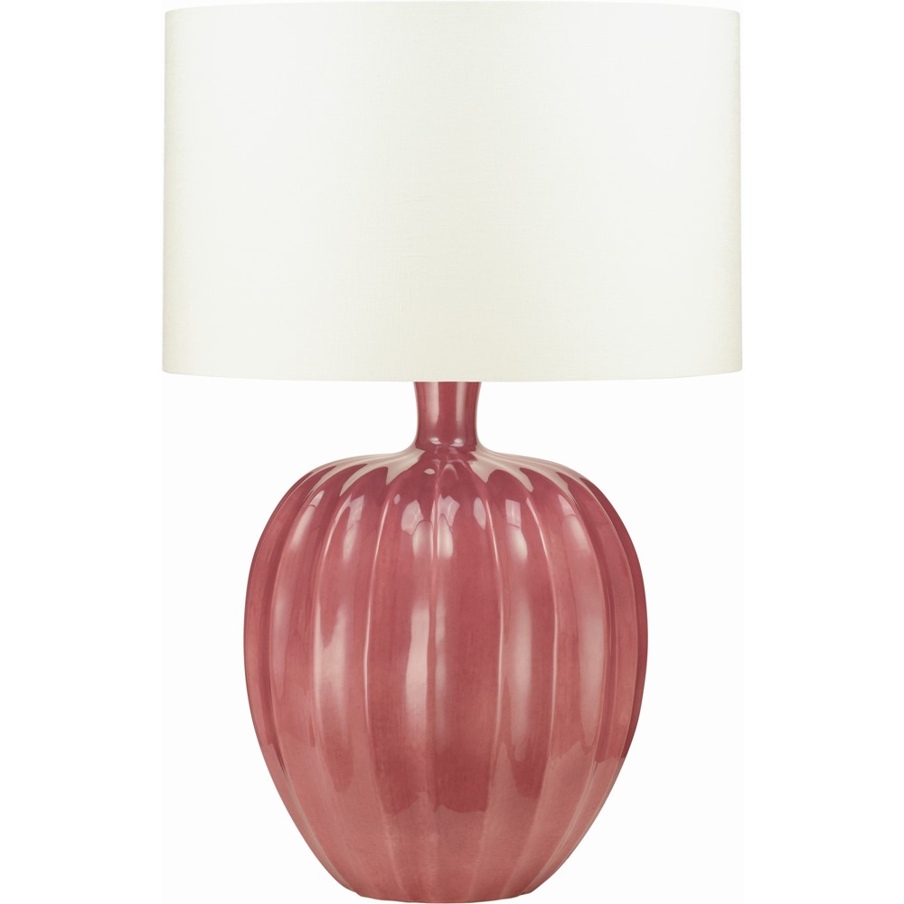 Kristiana Ceramic Lamp by William Yeoward in Rouge Red